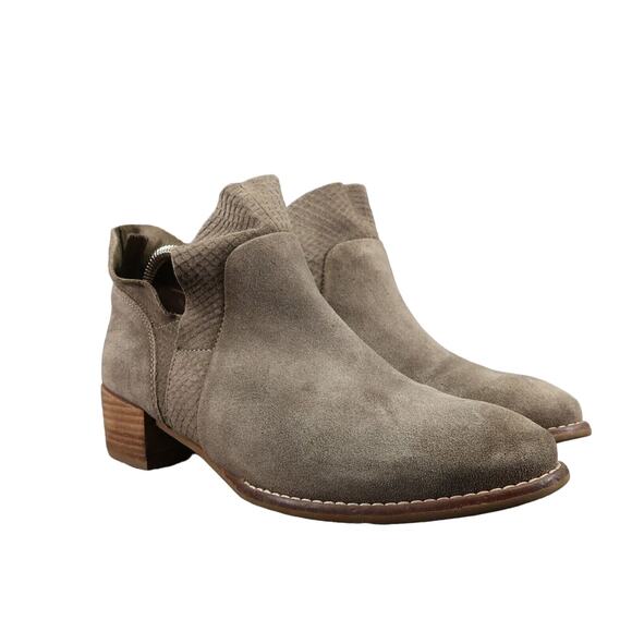 Seychelles Shoes Womens 8 Bootie Classic Fashion Cut Out Zip Leather Block Heel - Picture 1 of 13